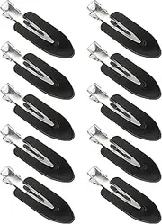 XCZYN Hairpin 10 Pcs No Crease Hair Clips No Bend Hair Pins Curl Clip Makeup Application Hair Pin for Girl Woman Hairdressing Bangs Fringe Hair Styling (Black)