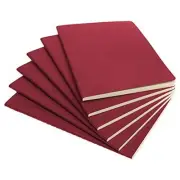 A5 Softcover Dotted Notebooks- Size 8.2" x 5.5" - 92 pages (Wine, 6 pack)