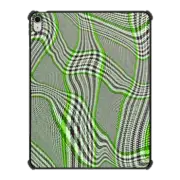 iPad Air 13-inch (M2/M3) iPad Impact Case Distorted Plaid - Green