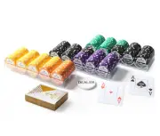 300 Chip MILLIONS Poker Set Rack Bundle 14g Chips Playing Cards Tournament Style