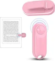 DATAFY Page Turner for Kindle, Remote Control Page Turner Clicker for Kindle Accessories for E-Book Reading with Wrist Strap Storage Bag, Suitable for Use with Stand (Pink)