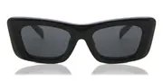 Prada PR 13ZSF Asian Fit 1AB5S0 Women’s Sunglasses Black Size 52