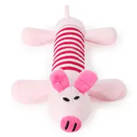 在飛比找PChome24h購物優惠-毛絨響哨動物造型玩偶 粉色小豬款