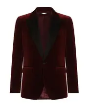 Dolce Gabbana Velvet Single-Breasted Tuxedo Jacket IT52,IT50,IT56,IT48 wine red