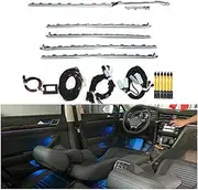 Suitable Compatible with Passat B8 B8.5 Multi-Color Ambient Light Car Door and Instrument Desk Light Bar, Support 30-Color Breathing Mode(Package 4)