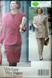 Vogue # 8143 Women's Suit, Jacket, Skirt, Pants Sewing Pattern Size: 8-12