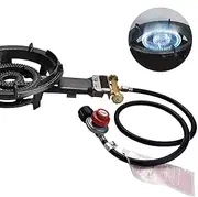 High Pressure Propane Regulator - 20 PSI Propane Pressure Reducing Valve Propane Adapter Hose - Grill Regulator High Pressure Propane Hose with Brass Connector for Grills Stoves Burners