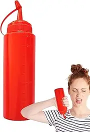 Combo-Fake Squirt Mustards and Ketchup Bottle - Phoney Red Ketchup and Fake Mustards Bottle - Vivid and Realistic Novelty Squirt Bottles for April Fool's Day Birthday