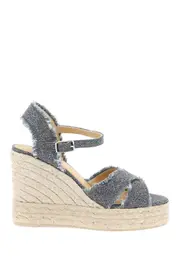 [CASTANER] CASTANER lurex bromelia wedge sandals 36 Grey