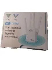 1200Mbps 2.4G/5G Wireless Range Extender Stable WiFi Repeater Router 4 Antenna