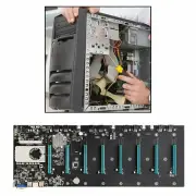 BTC-S37 Mining Motherboard CPU Set Low Power Consume Sound Card Riser Card DDR3