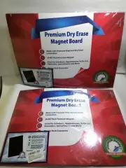 16" Magnetic Dry Erase Black Chalkboard Organizer for Refrigerator (Pack of 2)