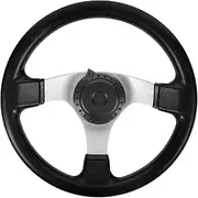 iplusmile Go Kart Steering Wheel Attachment, Racing Steering Wheel PU Swingset Steering Wheel Playground Pirate Wheel Accessories for Kids Playground Black