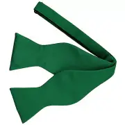 New Men's 100% Polyester Solid Formal Self-tied Bow Tie Only Emerald Green