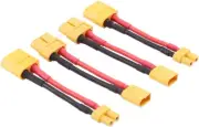 4pcs XT30 XT-30 to XT60 XT-60 Male Female RC Connector Adapter with 16awg...