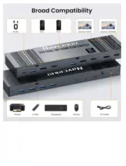 Navceker 2x2 HDMI DP KVM switch 4K 120Hz Dual Monitor Extended Display 8K USB KV