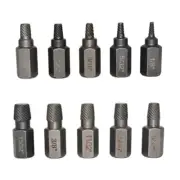 10Piece Damaged Screw Extractor Set Extension Bit Holder Socket Adapter Stripped