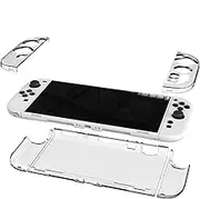 Protective Case for Nintendo Switch 2, 3 in 1 Protective Cover Case for Nintendo Switch and Joy-Con Controller with Screen Protector and Thumb Grips (Clear)
