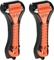Pack of 2 Emergency Hammer, Car Emergency Hammer with Seat Belt Cutter, Emergency Hammer, Safety Hammer, Car Window Breaker for Car, Bus, Truck, Car Accessories