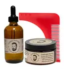 Hand Crafted Beard Styling Kit 4 oz - Beard Oil - Beard Balm - Shaping Comb