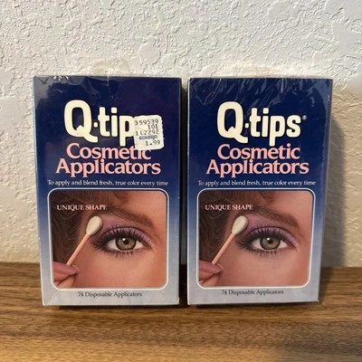 Vintage 1980s Q-Tips Cosmetic Applicators Sealed Box – NOS Makeup Swabs