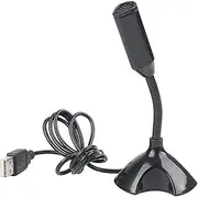 USB Microphone for Computer, Condenser Mic with USB Output, Plug and Play Desktop Condenser Mic, Podcasting Microphone with Noise Reduction, Adjustable Design, Black/White for Recording, Video Calls