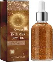 Shimmer Body Oil - High Gloss Brightening Glow for Face, Shoulders, Eyes, Legs | Dry Glitter Oil for Body Shine