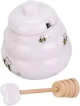 FIXOSHEE Bee-themed Ceramic Seasoning Bottle Set Honey Pouring Pot Spice Jar Honey Pot Jar Condiment Canister