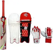 CW Trainer Outdoor Cricket Kit with Sports Batting Glove Bat Leg Pads Full Size