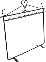 1pc Necklace Display Stand Creative Necklace Showing Stand Decorative Necklace Rack Wood Earrings Tower Monitor Metal Earring Holder Wall Hanging Organizer Iron