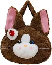 [Tadill] Plush Cartoon Cat Big Head Backpack 40x35cm Handheld Tote
