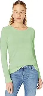 [Amazon Essentials] Women's Long-Sleeve Lightweight Crewneck Sweater (Available in Plus Size), Bright Mint Green, Medium