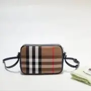 BNWT - BURBERRY SMALL PLAID CHECKERED LEATHER CAMERA CROSSBODY BAG