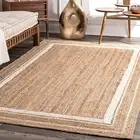 Jute Rug Carpet Mat Jute Farmhouse Natural Decorative Braided Modern Rustic Look