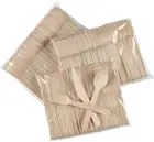 Disposable Wooden Cutlery Set Bamboo Wood Bulk Buy Forks Spoons Knives Party Eco