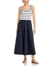 Moon River Scoop Neck Sleeveless Midi Dress