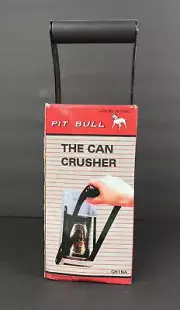 Pit Bull 2 In 1 The Can Crusher With Bottle Opener 12oz Cans Patio Man-cave NEW
