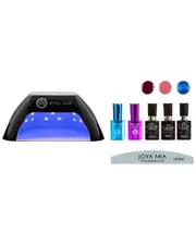 Joya Mia Gel Nail Polish Starter 7pc Kit with LED Lamp and 3 Colors