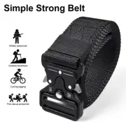 Men Casual Military Tactical Army Adjustable Quick Release Buckle Black Gun Belt