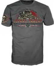 Lethal Threat Vintage Tire and Iron Mens Short Sleeve T-Shirt Gray
