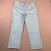 Chico's Pants Womens Size 2.5 Blue Girlfriend Crop US Sz 14 Ladies 34X27 NEW
