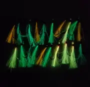20 X DIY Luminous Flasher HookFishing Rig Assorted Colors Hooks Size 4#