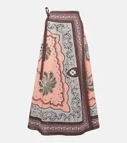 [La DoubleJ] La DoubleJ Flipper printed cotton maxi skirt UK 12 multicoloured