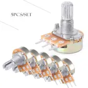 5K/10K/50K/100K OHM 3 Terminal Linear Taper Rotary Audio Potentiometer 5pcs