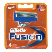 GILLETTE FUSION BLADE 4 PK FUSION5 CARTRIDGES PACK MAN CART X MANUAL RAZOR -