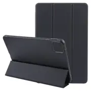 For iPad Pro 11-inch (M4) Case, Tri Foldable PU Leather Flip Cover,Black