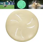 Glow-in-The-Dark Flying Discs, Interactive Flyer Toys, Soft Lightweight Catch and Fetch Toys for Medium Large Dogs, Floats in Water & Safe on Teeth, 9 Inch (Large, Glow)