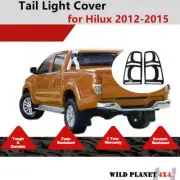 Tail Light Trim Covers for Toyota Hilux 2012-2015 Protector Matte Black Rear Pai