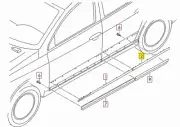 New Genuine VW Passat B6 Right Rear Protective Door Strip Chrome 3C0853754C 2ZZ (for: Volkswagen)