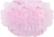 [Poocen] Baby Girl Lace Ruffle Diaper Cover Bloomer for Infant Girls Newborn Cotton Tutu Shorts Briefs Panties